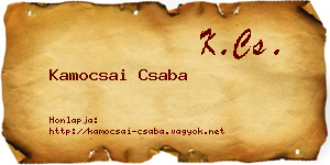 Kamocsai Csaba névjegykártya
